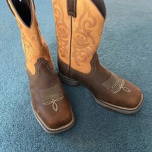 Tony Lama Junction Steel Toe Two-Tone Western Work Boots